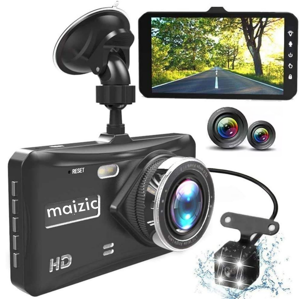 Maizic Smarthome Supercar 1440p Car Dash Cam - 4″ HD Display, Wifi, Night Vision, 170° Wide-Angle View