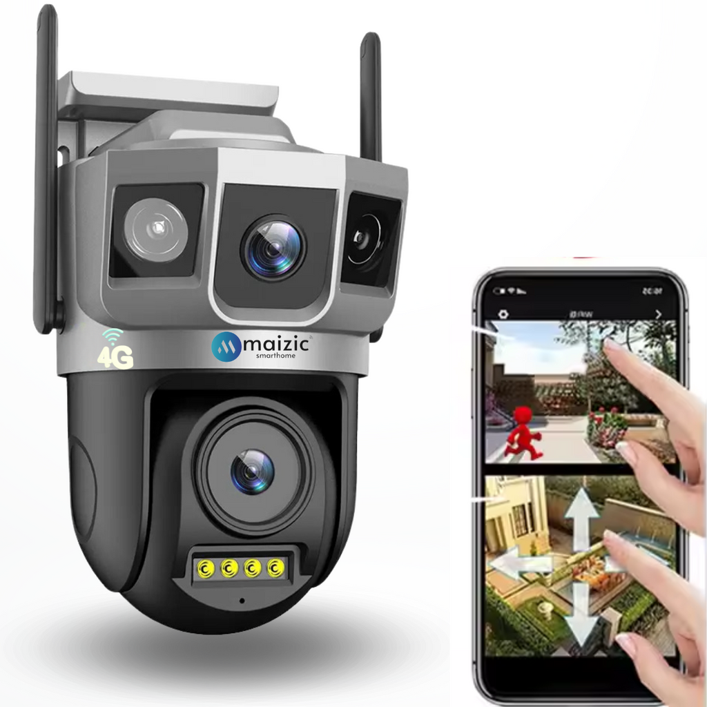 Tricam Shark 5MP+5MP HD 4G Sim Based Pan Tilt CCTV Camera