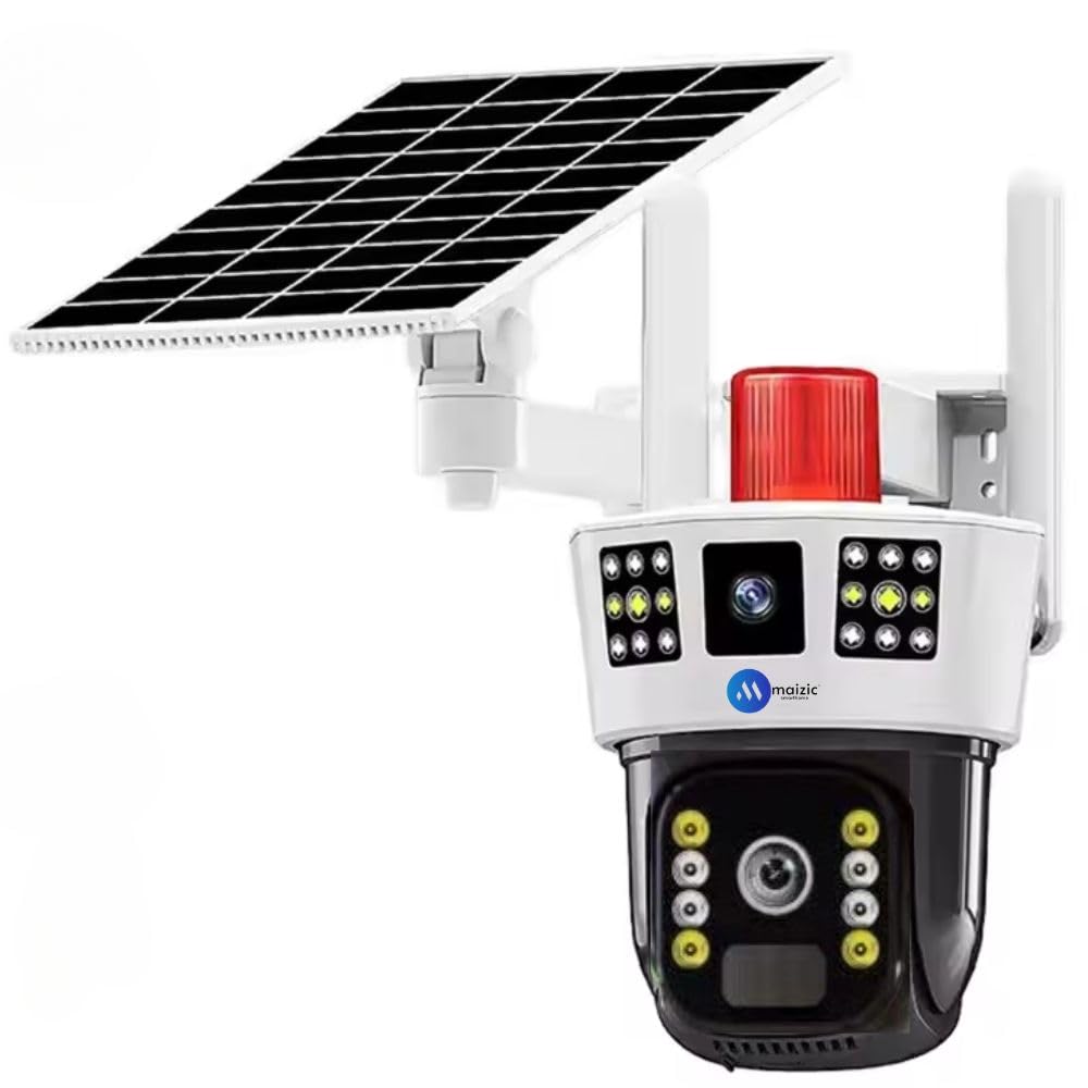3in1 3K 6 MP Triple View Wireless 4G Sim Solar Camera
