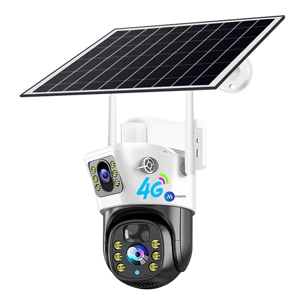 4G Sim 4K 6+6 MP 2in1 Dual Lens/ Dual Screen Solar Camera