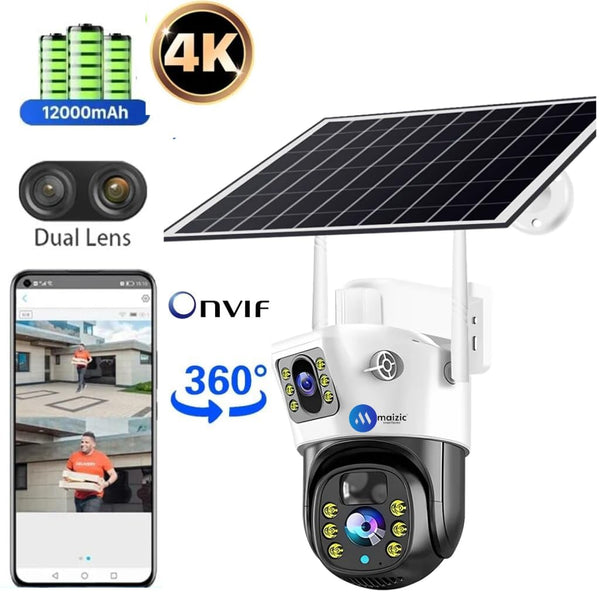 Maizic Smarthome Supercam 4K 2in1 5+5 MP Solar Dual Lens Wi-Fi Camera