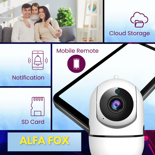 Alfa Fox 3 MP Wifi Camera Pan/Tilt 360° View CCTV Home Security Camera