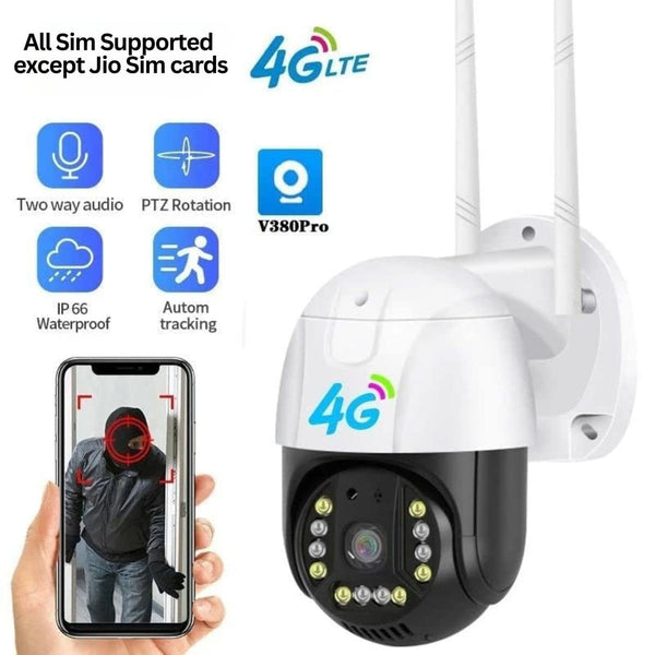 Maizic Smarthome 4G Sim PTZ Camera with Colored Night Vision, Auto Tracking