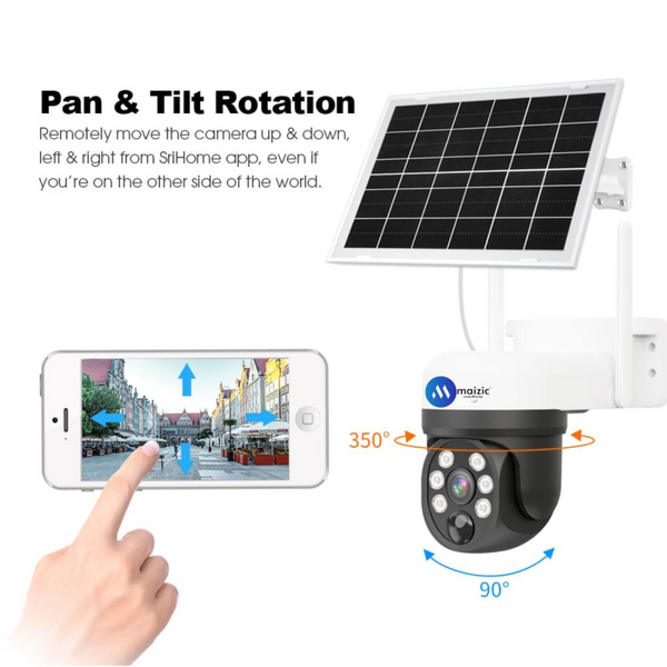 Ultracam 4MP 2K WiFi Solar Security Camera with Nvr Compatible, IP66 Waterproof